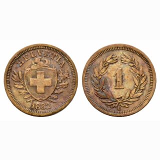 Schweiz 1 Rappen 1882 B