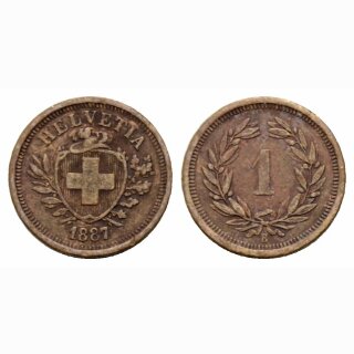 Schweiz 1 Rappen 1887 B