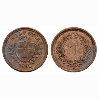 Schweiz 1 Rappen  1891 B