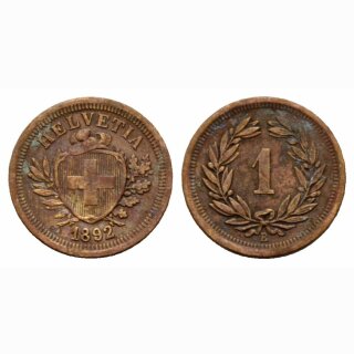 Schweiz 1 Rappen 1892 B