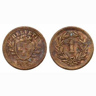 Schweiz 1 Rappen 1892 B