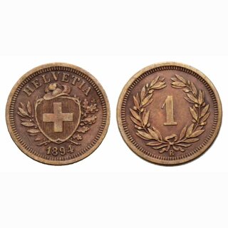 Schweiz 1 Rappen  1894 B
