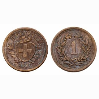 Schweiz 1 Rappen  1897 B