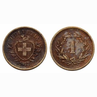 Schweiz 1 Rappen  1912 B