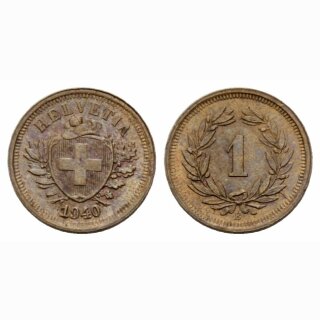 Schweiz 1 Rappen 1940 B
