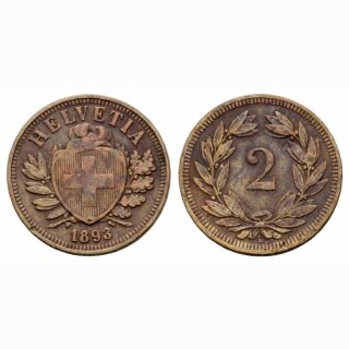 Schweiz 2 Rappen  1893 B
