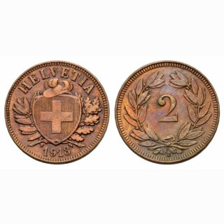 Schweiz 2 Rappen  1918 B