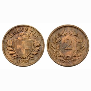 Schweiz 2 Rappen  1930 B