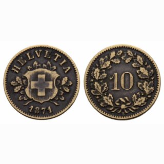 Schweiz 10 Rappen 1871 B