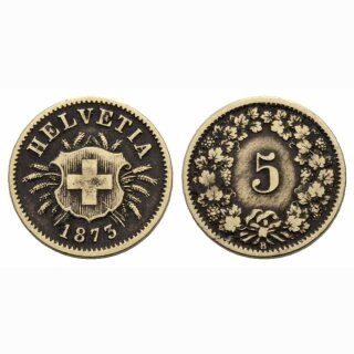 Schweiz 5 Rappen 1873 B