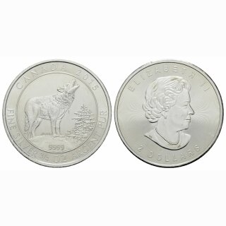 Kanada 2 Dollars 2015 Grauer Wolf