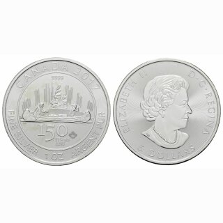 Kanada 5 Dollars 2017 150 Jahre Kanu
