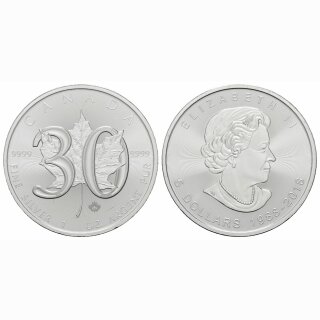 Kanada 5 Dollars 2018 30 Jahre