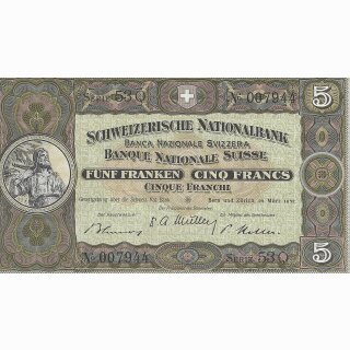 Schweiz 5 Franken 1952, 28. März Tell
