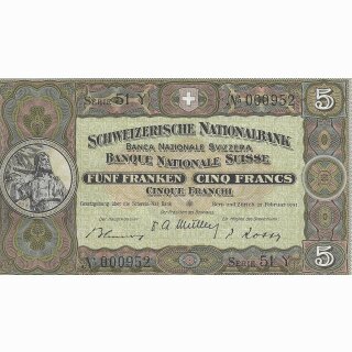 Schweiz 5 Franken 1951, 22. Februar  Tell