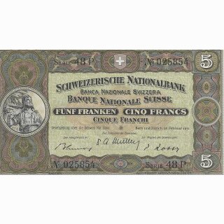 Schweiz 5 Franken 1951, 22. Februar  Tell