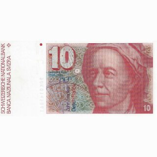 Schweiz 10 Franken 1990 Euler