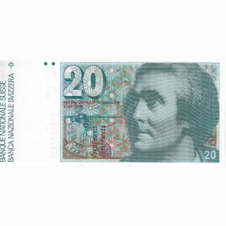 Schweiz 20 Franken 1989 Saussure