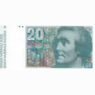 Schweiz 20 Franken 1983 Saussure