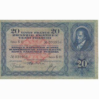 Schweiz 20 Franken 1933, 22. Juni Pestalozzi