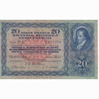 Schweiz 20 Franken 1952, 28. März Pestalozzi