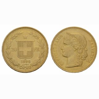 Schweiz 20 Franken 1896 B (X)