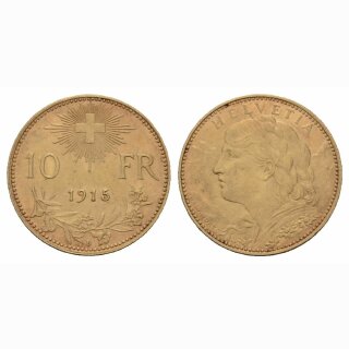 Schweiz 10 Franken 1915 B (X)