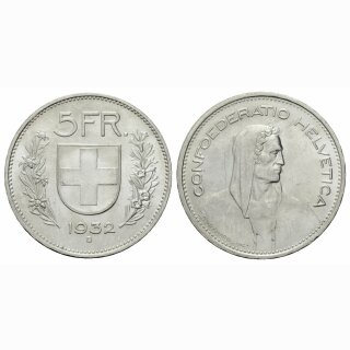 Schweiz 5 Franken 1932 B Tell