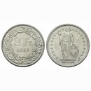 Schweiz 2 Franken 1959 B Stehende Helvetia