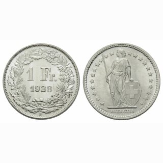 Schweiz 1 Franken 1928 B Stehende Helvetia