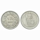 Schweiz 1/2 Franken 1955 B Stehende Helvetia