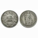 Schweiz 1/2 Franken 1901 B Stehende Helvetia