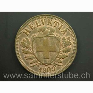 2 Rappen 1909 B Schweiz