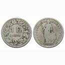 Schweiz 1 Franken 1875 B Stehende Helvetia