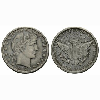 USA 1/2 Dollar 1907 O Barber