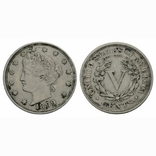 USA 5 Cents 1899