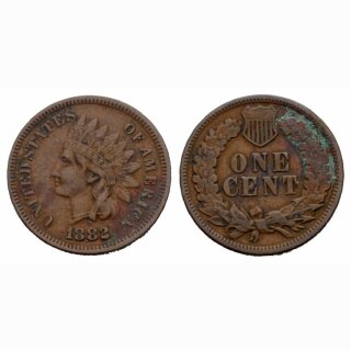 USA 1 Cent 1882 Indianer