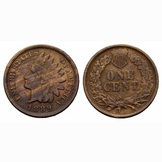 USA 1 Cent 1889 Indianer