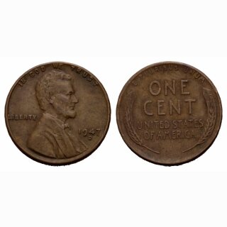 USA 1 Cent 1947 D Lincoln