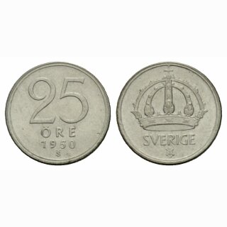 Schweden 25 Öre 1950 TS