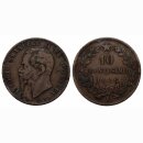 Italien 10 Centesimi 1866 H Emanuele II