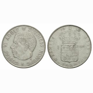 Schweden 1 Krone 1953 TS Gustaf VI