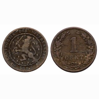 Niederland 1 Cent 1884 William III