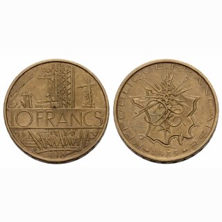 Frankreich  10 Francs 1975