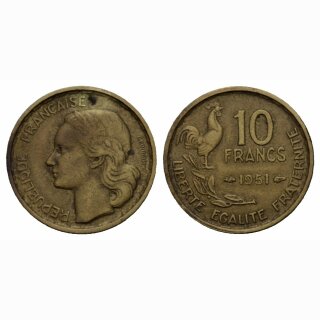 Frankreich  10 Francs 1951
