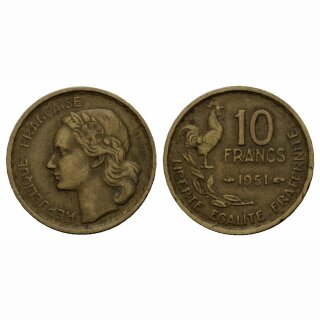 Frankreich  10 Francs 1951