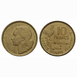 Frankreich  10 Francs 1951 B