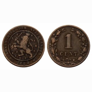 Niederland 1 Cent 1880 William III