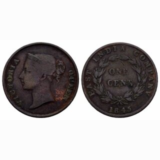 Straits Settlements  Cent 1845