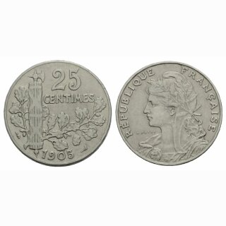 Frankreich  25 Centimes 1905